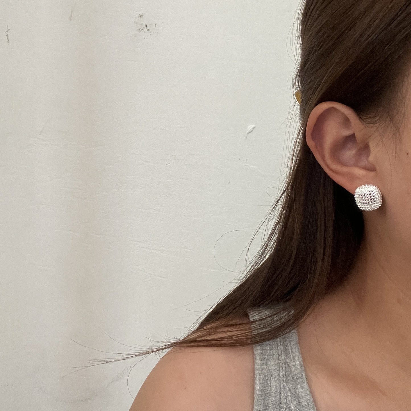 MY33044金屬鏤空圓球耳環女2024年新款爆款高級感式耳環戒指