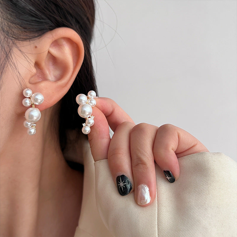 MY33222韓系氣質高級感流蘇珍珠耳環女小眾設計感耳環2023年新款潮