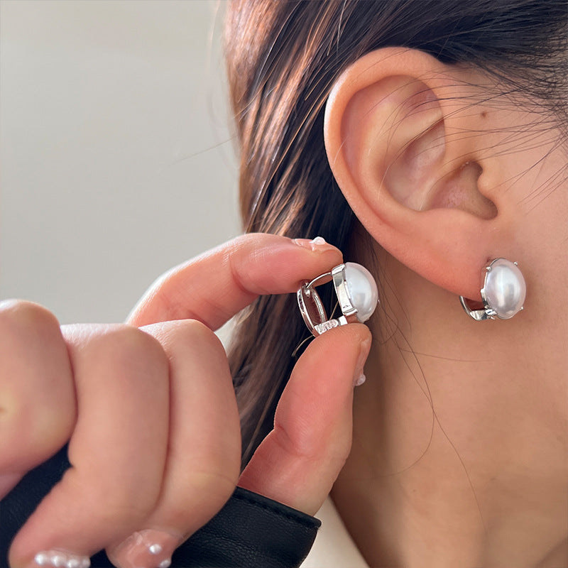 MY38839珍珠耳環2023年新款潮小眾設計兔子純耳環高級感氣質耳環女銀