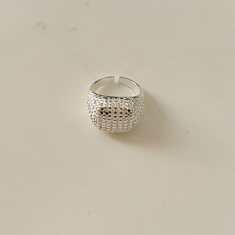 MY33044金屬鏤空圓球耳環女2024年新款爆款高級感式耳環戒指