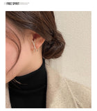 MY32955珍珠純銀耳釘極簡風鋯石百搭日韓氣質韓國網紅大氣個性耳墜耳環