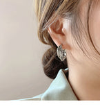 MY32768韓國輕奢冷淡風金屬圈圈耳環簡約氣質網紅耳圈時尚耳飾耳釘新
