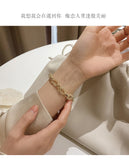 MY33783韓國東大門設計師鏈條水晶網設計環環相扣韓國鏈條款手鍊手環女