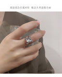 MY31460韓版熔岩戒指女時尚個性複古設計感嘻哈冷淡風個性網紅指環潮