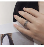 MY31749韓版鏤空花朵戒指女復古時尚氣質優雅開口指環創意食指戒潮