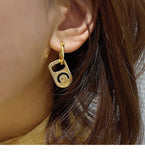 MY32981歐美風個性創意易拉鑵耳環女特別設計感耳飾小眾銀色金屬質感耳釘