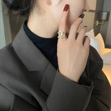 MY30134滿鑽U型戒指女ins小眾設計感食指指環簡約氣質時尚個性網紅開口戒