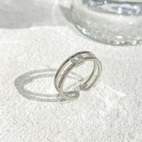 MY34854高級感微鑲鋯石戒指女食指戒輕奢冷淡風獨特個性指環