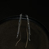 MY33129鑲鑽長流蘇耳環2021年新款潮網紅純銀耳釘韓國氣質耳飾女