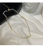 MY33481輕奢小眾設計感鎖骨鏈珍珠項鍊2021年新款女ins冷淡風簡約配飾