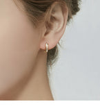 MY32966交叉耳飾女冬天氣質小眾耳環耳圈耳扣耳夾21年新款潮