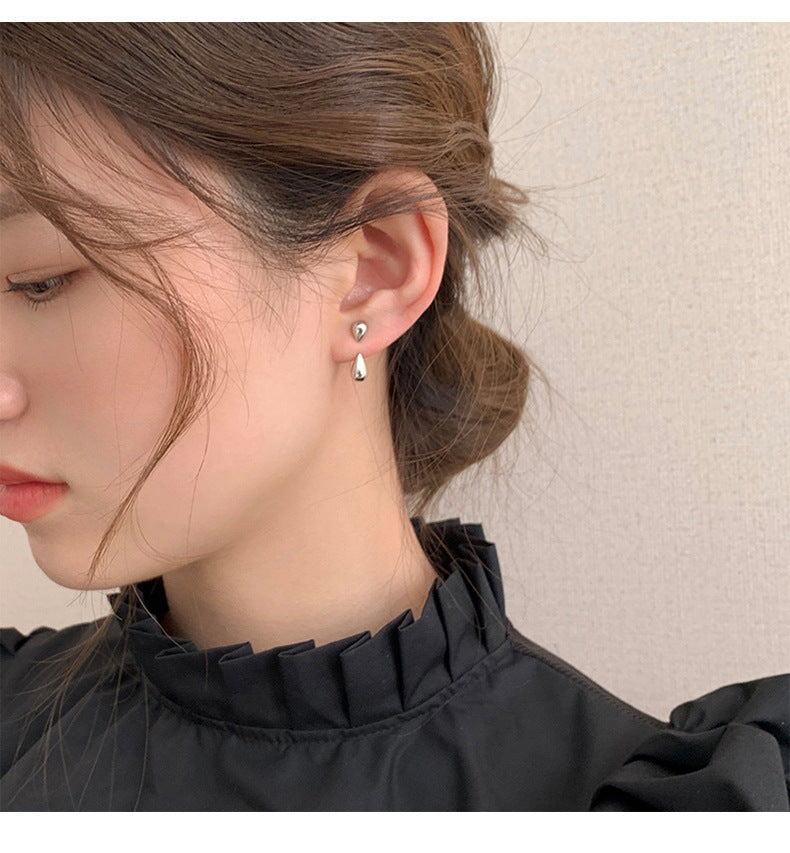 MY30738水滴形迷你可拆卸氣質新款小眾個性耳飾韓國耳環新款925銀針