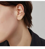MY33976輕奢微鑲耳骨夾女2021年新款潮氣質無耳洞耳環高級感耳夾耳飾