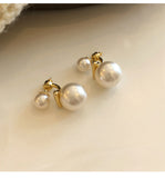 MY32995珍珠網紅耳環女氣質簡約高級感小眾復古飾品港風大氣耳飾925銀針