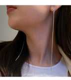 MY31152星星耳線設計感耳環女生小眾氣質簡約韓國個性長款耳墜925銀針