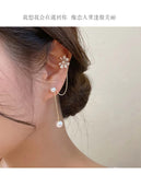 MY31203 韓國東大門輕奢精緻耳夾耳針一體式i耳環網紅同款溫柔風花卉耳飾