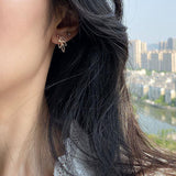 MY34207簡約金色鏤空葉子耳釘精緻小巧時尚耳環韓國氣質ins潮網紅耳飾女