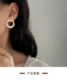 MY30532法式網紅圓圈純銀耳環圈圈耳釘2021年新款潮高級感小眾設計耳飾女
