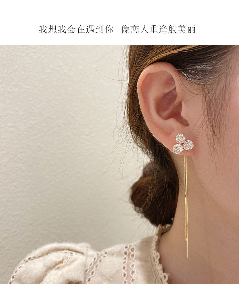 MY33023一款兩戴百搭高級感耳環2021年新款潮長款流蘇耳墜女網紅氣質耳飾