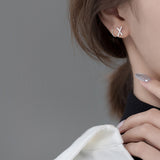 MY35148高級感耳釘小眾設計感網紅耳飾2021年新款潮極簡輕奢耳環 S925銀針