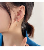 MY31956 扭曲耳釘2021年新款潮氣質耳環女高級感百搭網紅耳飾925銀針