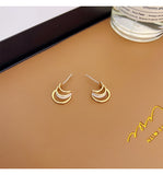 MY32112 法式小眾圈圈耳環氣質高級大氣精緻小巧耳釘925銀針