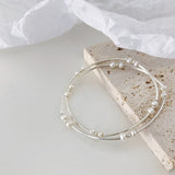 MY35959淡水珍珠雙層纏繞手鍊時尚氣質設計感彈力手環韓國自然風ins手飾