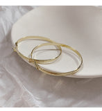 MY32464潮復古時尚大耳環2021新款女圓環圈圈韓國氣質網紅銀針14k耳飾品