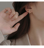 MY35212 X字母耳環女韓系氣質高級感輕奢耳釘秋冬時尚耳飾