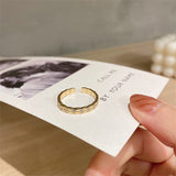 MY33025日系輕奢高級感戒指女ins潮小眾設計簡約開口食指戒尾戒網紅指環