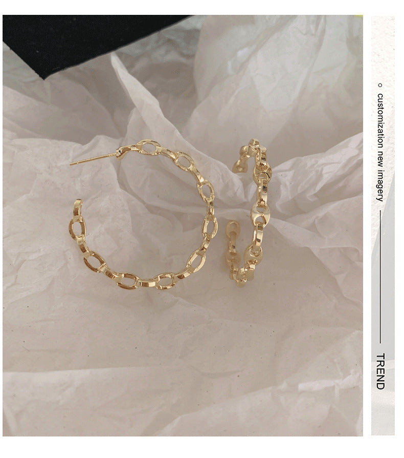 MY31124簡約圓圈高級感純銀耳環2020年新款潮韓國氣質網紅耳飾女大氣耳圈