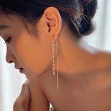 MY32108高級感耳環韓國耳飾流蘇耳釘誇張耳飾品2022年新款氣質耳環長款
