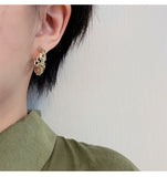 MY32373金屬耳環歐美個性耳飾女小眾設計感高級網紅耳環女925銀針