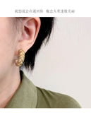 MY34291歐美高級感金色圓圈耳環女2021年新款潮小眾設計輕奢金屬感耳飾