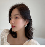 MY32912 花朵耳環2021新款潮冷淡風耳釘韓國氣質網紅高級感耳飾女 925銀針