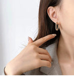 MY33016氣質金豆豆耳環高級感法式復古網紅百搭耳釘個性小眾純銀耳飾