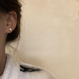 MY32815韓國東大門小香風耳釘女S925銀針珍珠氣質復古耳環ins網紅耳飾品