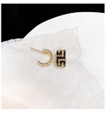 MY32611韓國秋冬簡約AB款不對稱高級感耳釘小香風氣質耳環小巧耳飾新款潮