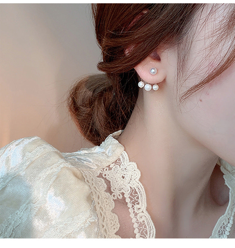 MY33689耳環2021年新款潮銀針耳釘女夏季款氣質女神範高級感輕奢珍珠耳飾