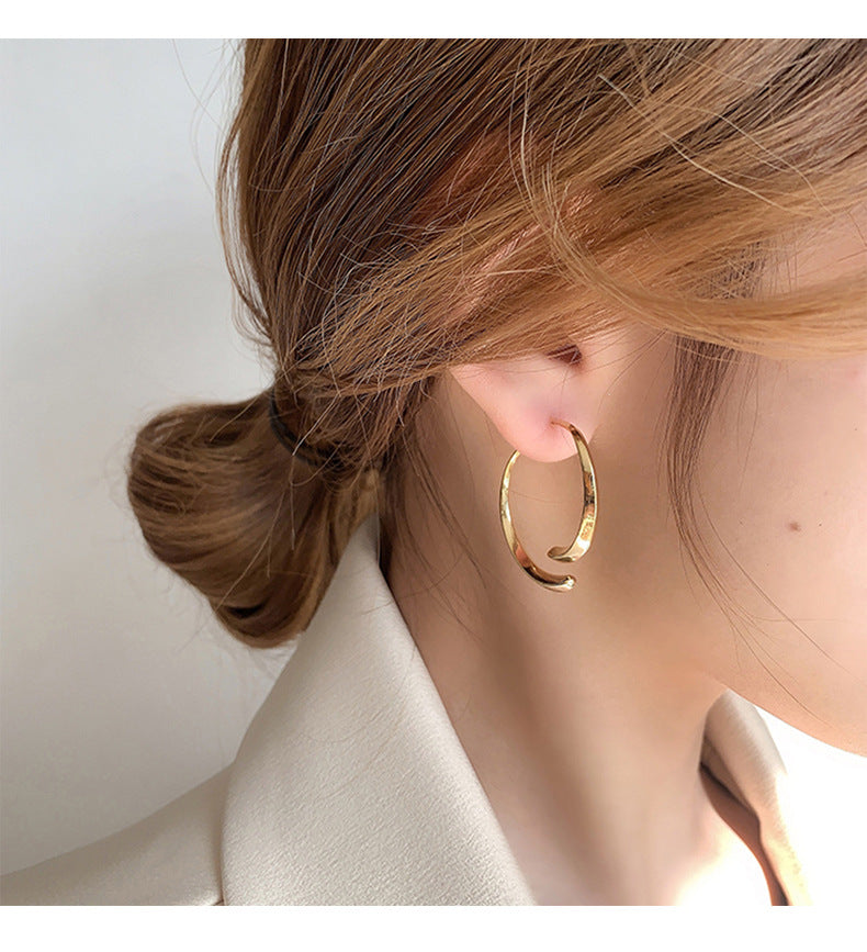 MY33076高級感法式金屬耳環女輕奢夏款氣質網紅耳飾新款潮耳墜 925銀針