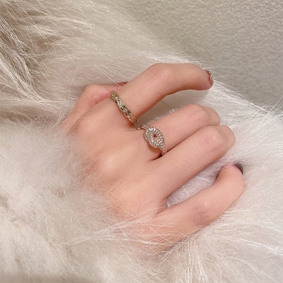 MY33025日系輕奢高級感戒指女ins潮小眾設計簡約開口食指戒尾戒網紅指環