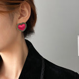 MY33005甜美爱心耳钉S925银针ins冷淡风韩国气质网红小众设计感复古耳环